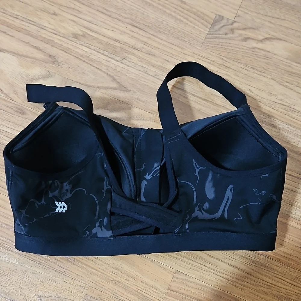 Target Black Sports Bra with Front Zipper - Picture 3 of 5